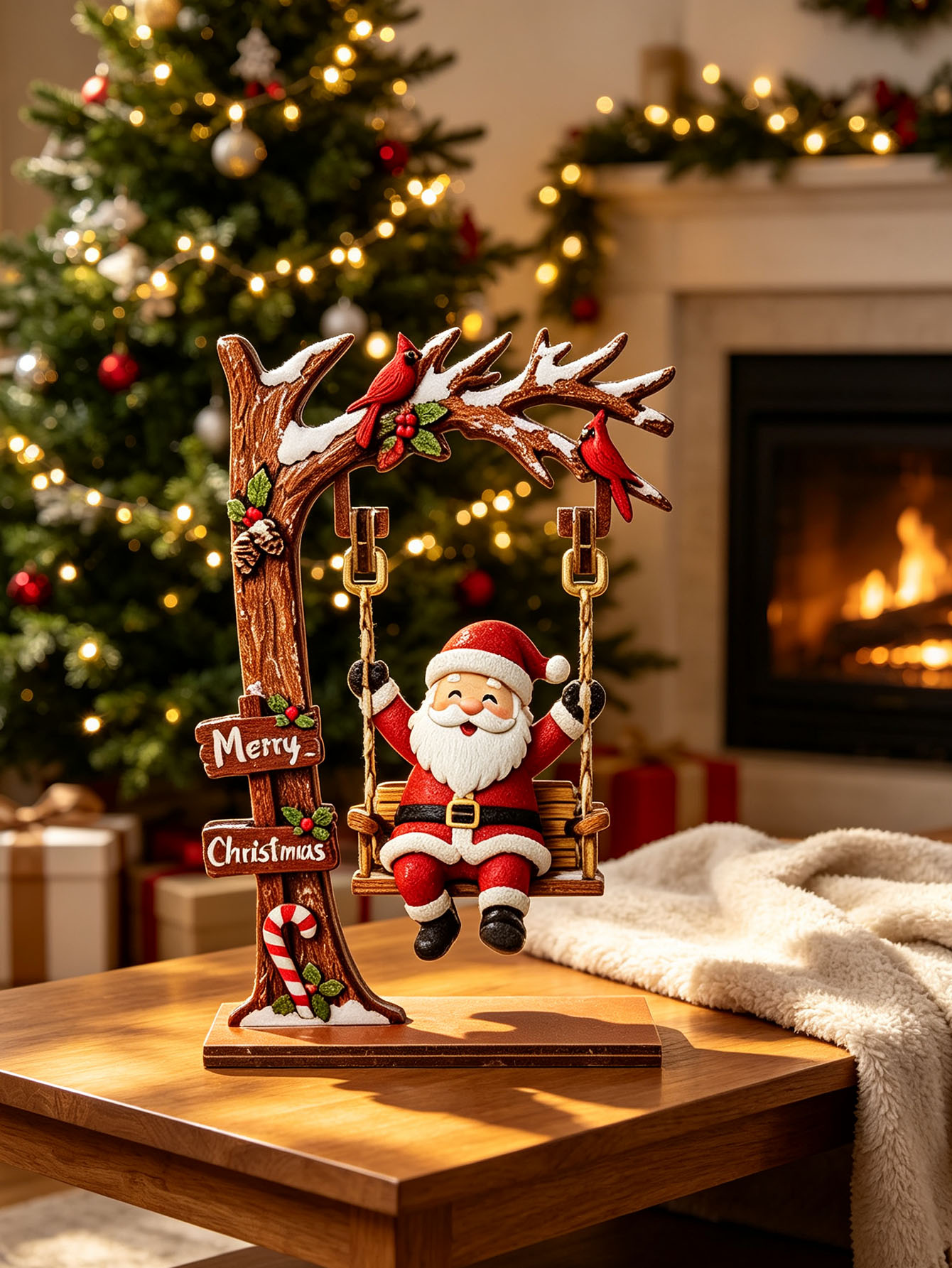 Nutcracker Figurine - زينة عيد الميلاد الخشبية، مصنوعات يدوية