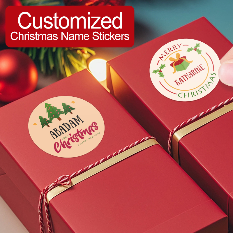 Christmas Stocking Hanging - ملصقات عيد ميلاد سعيد مخصصة-ملصقات ملصقات