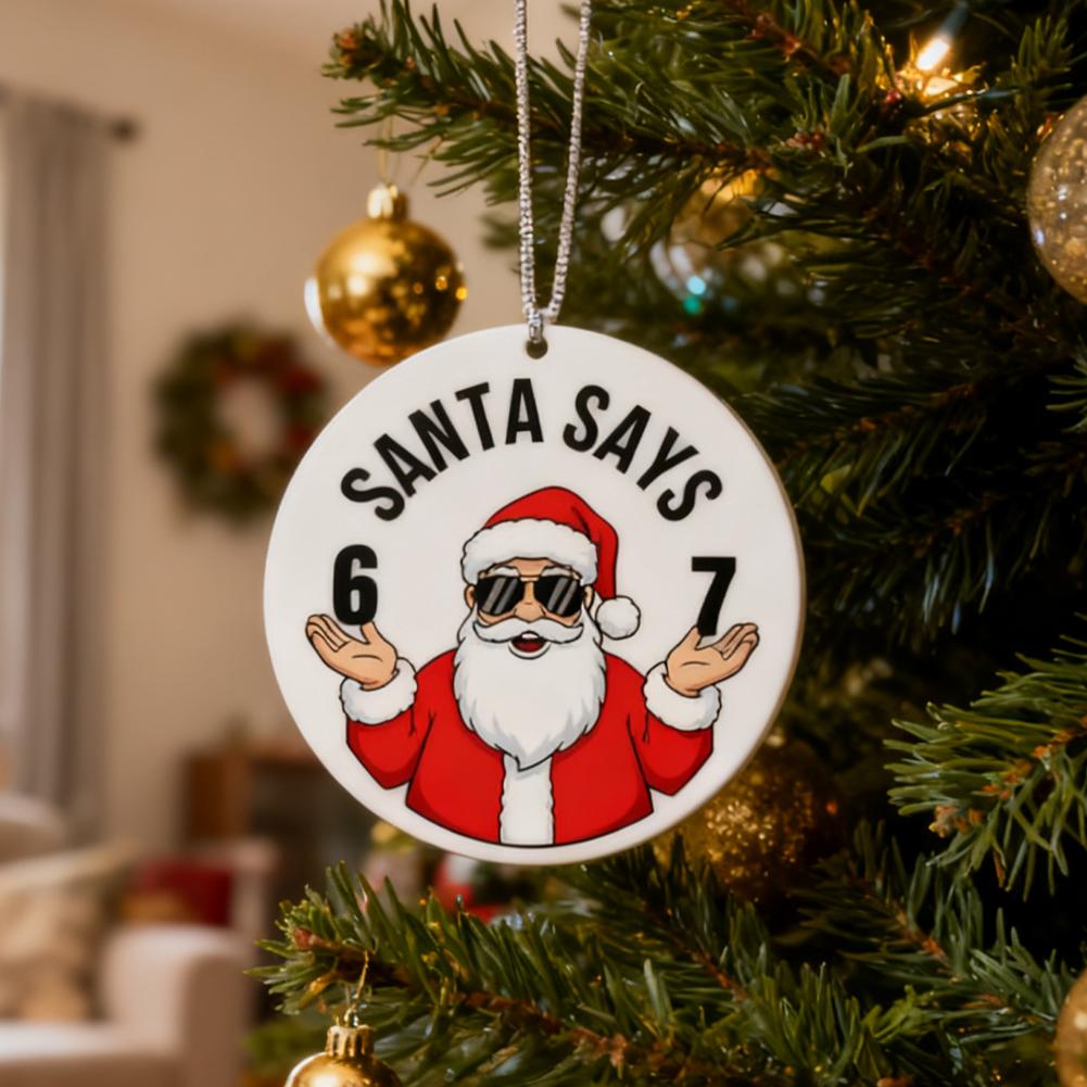 مضحك سانتا يقول ستة سبعة زخرفة - مراجعة Christmas Stocking Hanging وسعره
