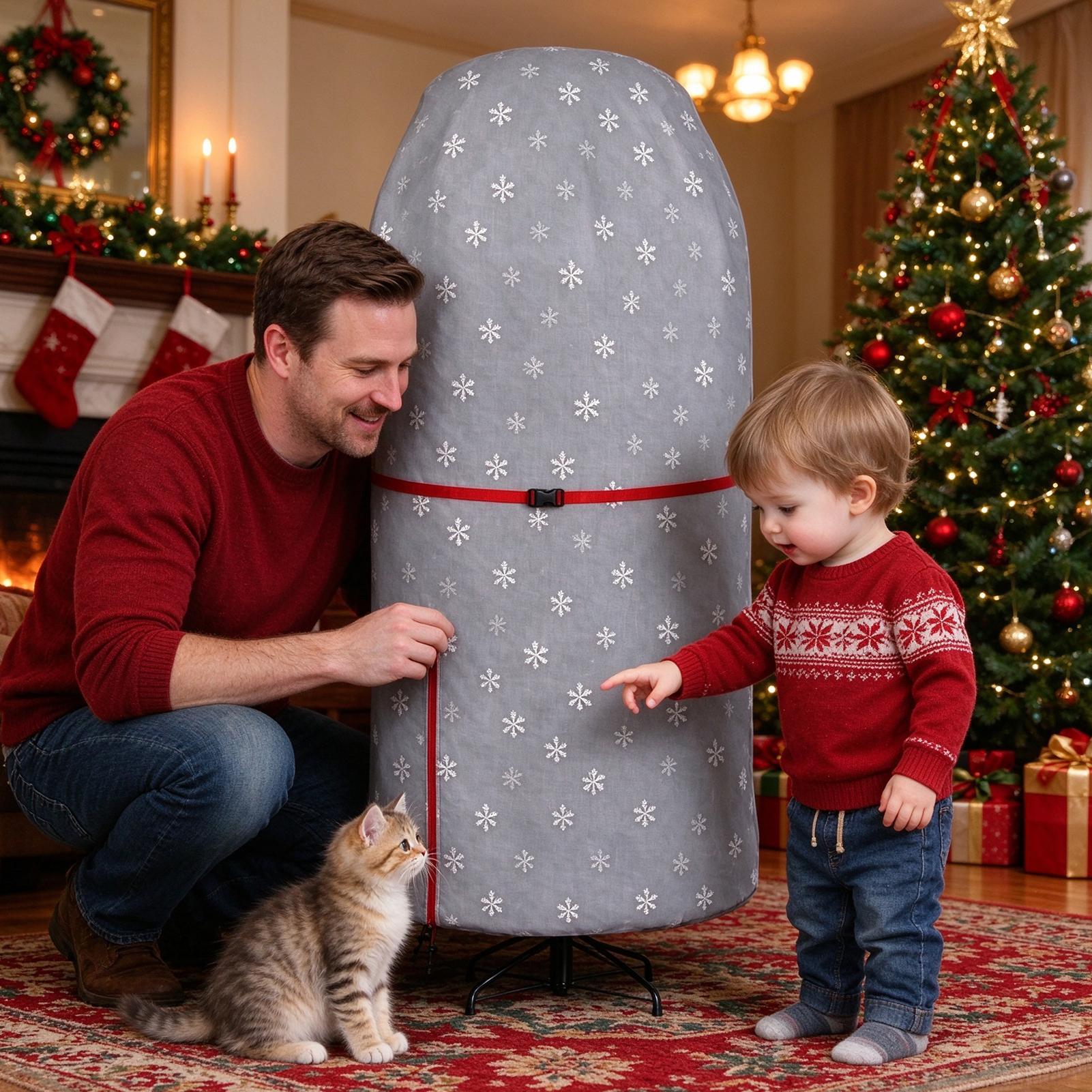 غطاء عمودي لشجرة عيد الميلاد ا - مراجعة Christmas Tree Artificial وسعره