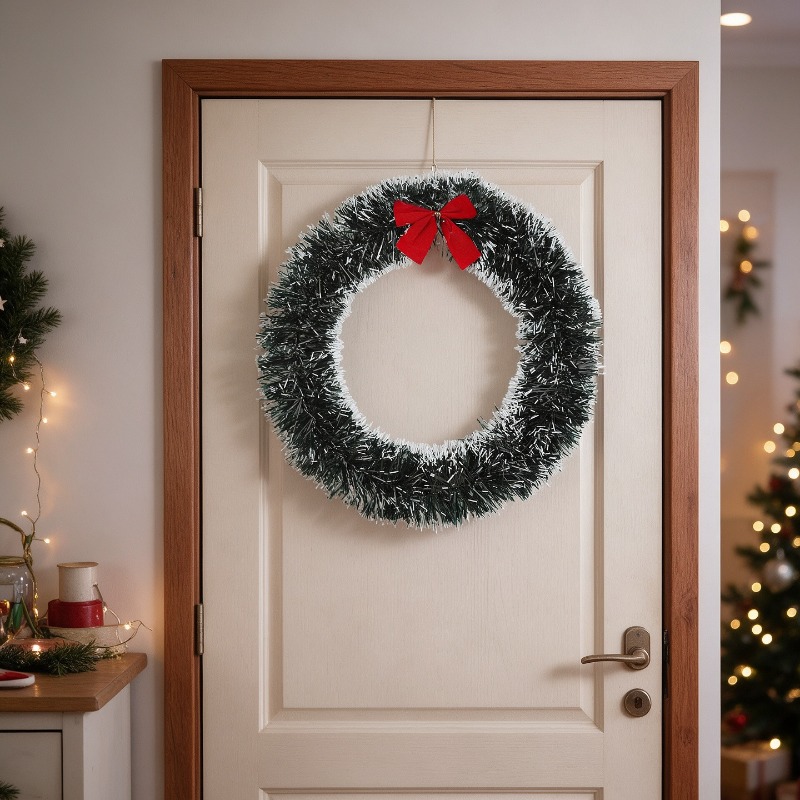إكليل عيد الميلاد البسيط المصن - مراجعة Tinsel Garland Decoration وسعره