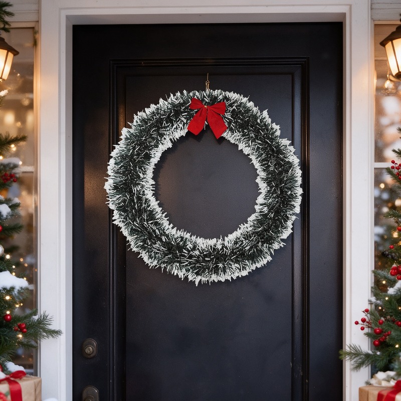 إكليل عيد الميلاد البسيط المصن - مراجعة Tinsel Garland Decoration وسعره