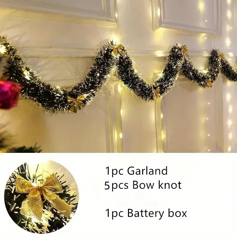 زينة عيد الميلاد من الأضواء LE - مراجعة Tinsel Garland Decoration وسعره